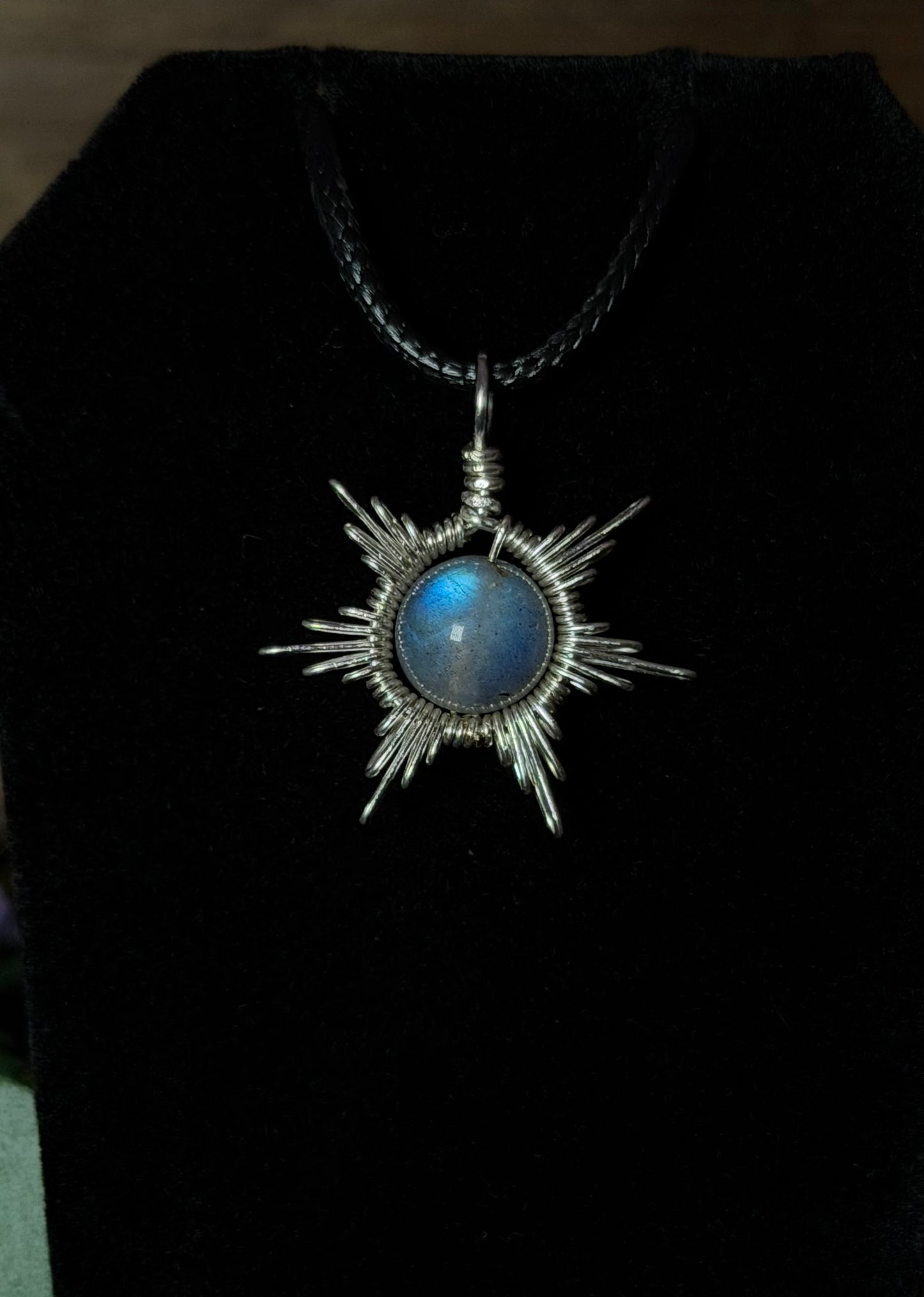 Labradorite Star/Snowflake Wire-Wrapped Pendant